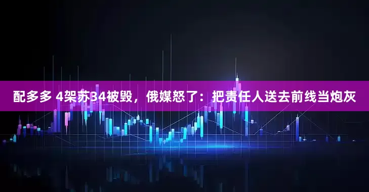 配多多 4架苏34被毁，俄媒怒了：把责任人送去前线当炮灰