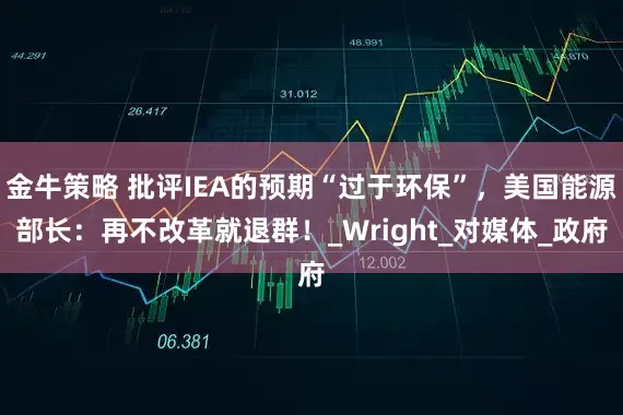 金牛策略 批评IEA的预期“过于环保”，美国能源部长：再不改革就退群！_Wright_对媒体_政府